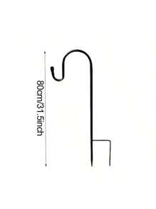 Outdoor Shepherd Hook, 63/73/110inch Metal Hook, Garden Decorative Bird Feeder Hanging Shepherd Hook, Suitable For Garden Hanging Flower Baskets, Bird Nests, Bird Feeder Hanging, Hanging Plant Flower Support, Spring Outdoor Decorations, Seasonal Decorations