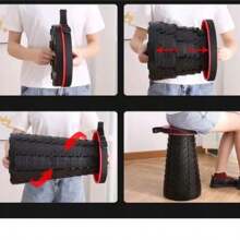 Taburete plegable portátil telescópico asiento camping telescópico ajustable al aire libre rojo, taburete plegable camping taburete asiento pesca senderismo al aire libre, silla plegable taburete plegable para casa camping jardín, taburete telescópico camping pesca silla plegable portátil