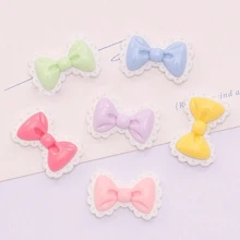 10pcs Multicolor Lace Bow Cute Accessory Suitable For DIY Decoration Of Phone Case Hairpin - Multicolor - View 2