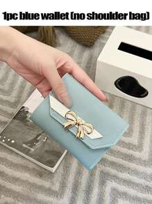 Solid Color Pu Leather Patchwork Bow Design Flap Shoulder Crossbody Square Bag, Bow, Love, Valentine's Day, Romance, Gift For Women's Daily Commute, Shopping, Travel, Party, Girls' Night Out, Holiday, Birthday Gift And Fashion Party. - Multicolor - View 16