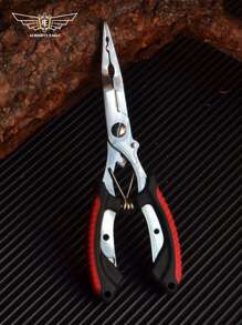 1pc ALMIGHTY EAGLE Stainless Steel Multi-Function Fishing Pliers Luya Pliers Rubber And Plastic Non-Slip Handle Multi-Function Straight Mouth Fish Line Cutters Luya Pliers Outdoor Fishing Hook Pliers Wire Tying Pliers Fishing Tools - Multicolor - View 13