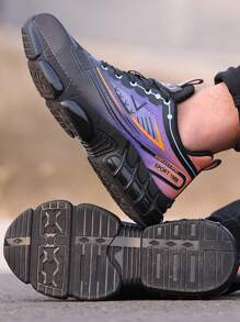 1 Pair Steel Toe Shoes Safety Shoes For Men,Lightweight And Comfortable Non-Slip Wear-Resistant Fashion Safety Sneakers,Anti-Puncture Anti-Smash Cushion Sole Sport Work Shoes,Construction Site,Gardening,Warehouse,Daily Repairs Work Trainer Safety Trainer Work Sneakers Steel Toe Trainer Steel Toe Sneakers - Purple - View 3