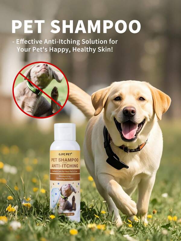 GJYC PET Szampon dla zwierząt Itch-Relief Pet Shampoo - 3,38 Fl. Oz - Kojąca formuła dla skóry wrażliwej, przyjazny dla alergików, głęboko oczyszczający i nawilżający