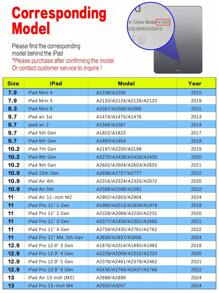 1个透明三折iPad保护套，超薄支架，防震，带笔槽，适用于iPad Mini 4/5/6、9.7/10.2/10.5英寸、Air 4/5/6/7、第十/十一代、Pro 11英寸、Air 11(M2)、Air 13、Air 13和Pro 11(M4)，高透明度，可DIY定制 - 绿色 - 墨綠色 - 查看 10