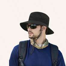 Sombrero de cubo para hombre de secado rápido y resistente a los rayos UV - Sombrero de sol plegable para playa y camping, de colores variados - Multicolor - Ver 3