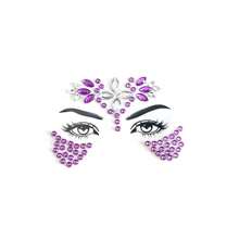1pc Diamond Face Stickers, Crystal Embellishment For Face, Performance, Party Makeup, Masquerade Ball Decoration, No Adhesive, Decoration Props For Party Photos