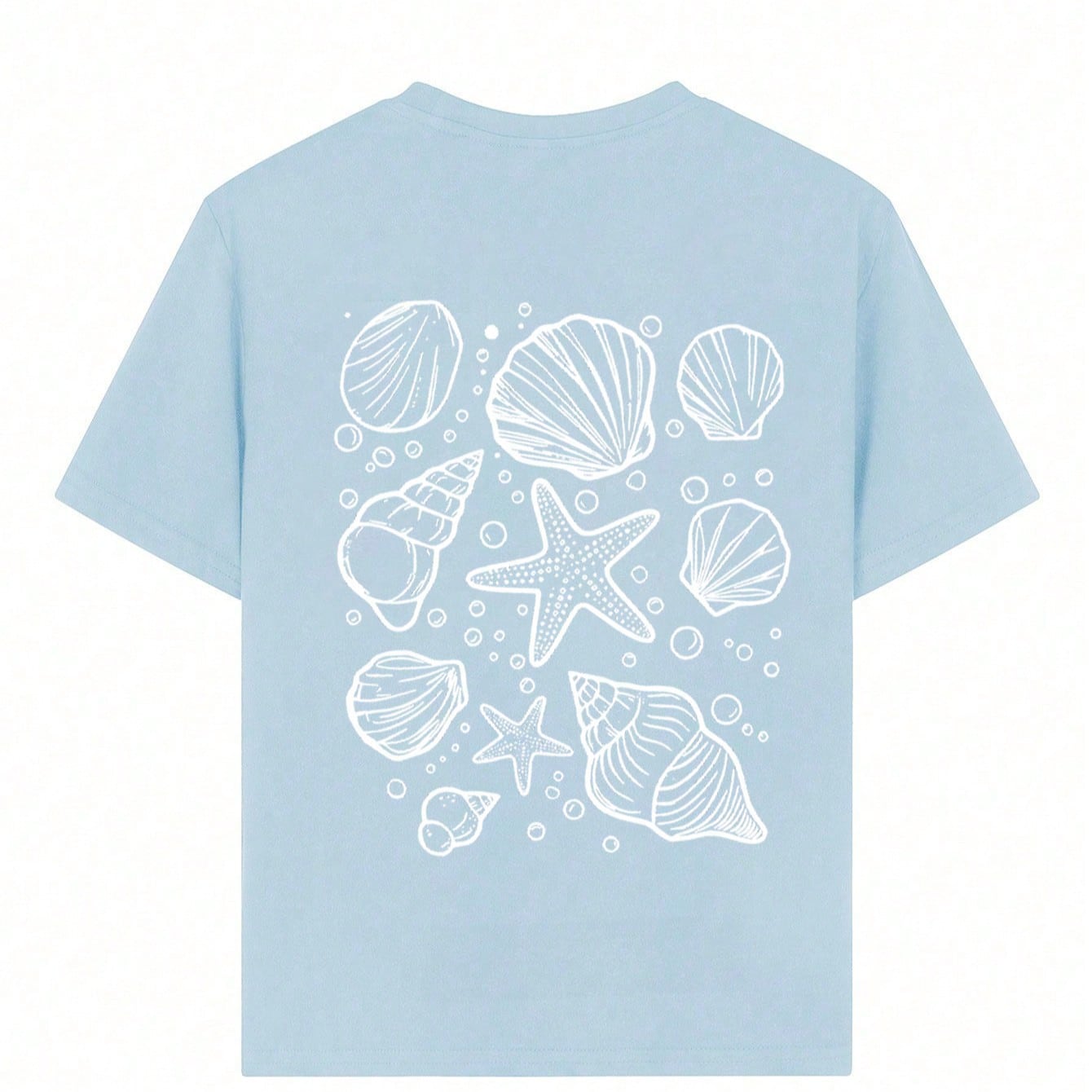 Camiseta de manga corta y cuello redondo con estampado gráfico informal para niñas preadolescentes, top de verano