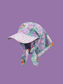 1 pieza Unisex Visera con estampado de patrón de frutas, pañuelo tipo brighter de colores, versátil para protección solar del cuello para deportes al aire libre como escalada, ciclismo, uso casual, playa, uso diario
