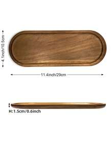 1/2pcs Acorn Style Wooden Tray, Oval/Rectangular Wooden Tray, Wooden Trays For Beauty Display, Perfume, Bathroom, Utensils, Cakes, Kitchen, Display Stands, Food Trays, Cupcake Trays, Decor For Halloween, Easter, Valentine's Day, Christmas, Dining Table, For Cakes, Breads, Perfumes, Jewelry, Bathroom Products, Boho Vibes Travel Storage Organizer Back To School - 彩色 - 查看 10