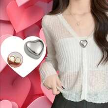 适用于衬衫领子、裤腿和围巾的时尚磁性夹套装，有多种颜色可供选择，配有可拆卸磁扣，女士领子时尚夹。 - 彩色 - 查看 10