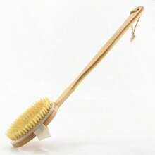 1Pc Dry Body Brush, Exfoliating Body Scrubber, Natural Bristles For Dry Skin, Improves Blood Circulation, Stops Ingrown Hairs, Cleans Acne And Cellulite, Good For Home Bath Tools - Multicolor - View 10
