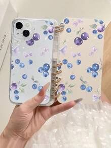 Cherry1pc Blueberry 丝带翻盖屏幕保护膜，可用作手机支架，兼容 Apple iPhone 11/11 Pro Max/12 Pro/12 Pro Max/13/14 Pro/14 Pro Max/15/15 Pro Max/16/16 Pro Max - 無色 - 查看 1