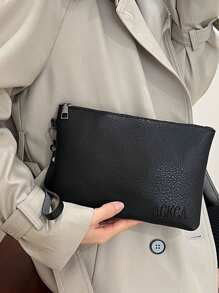 Men's Fashion Stylish Casual Litchi Grain Clutch Bag Phone Bag