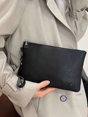 Men's Fashion Stylish Casual Litchi Grain Clutch Bag Phone Bag