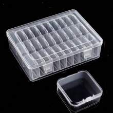 1 Set (14/20/30/44 Grid) Transparent Small Square Boxes, Tabletop Plastic Jewelry Storage Organizer Boxes, Cross-Border Specialized Household Use Gifts Women Girls Back To School
