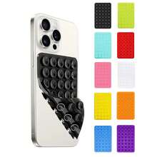 40pcs Silicone Double-Sided Suction Cup Phone Holder - Non-Slip Suction Cup Sticker, Self-Adhesive Suction Cup Pad, Mobile Phone Non-Slip Sticker, Power Bank Back Sticker Compatible With IPhone, Android Phone, Gift For Birthday, Family, Friends Phone Stand, Phone Accessories - Clear - View 13