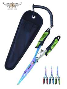 ALMIGHTY EAGLE 1pc ALMIGHTY EAGLE Portable Multi-Tool Pliers Stainless Steel Multi-Function Fish Pliers, Fish Hook Remover, Wire Cutter, Lead Press - Including Storage Bag And Lanyard, Good Helper For Fishing