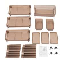 SanBouSi Isola e carrelli per lo stoccaggio - Moka Marrone - Visualizzare 8