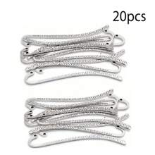 10/20pcs Vintage Style Embossed Metal Bookmark With Hanging Hook - Ideal For Educators And Book Lovers, Floral Carved Design - Multicolor - View 9