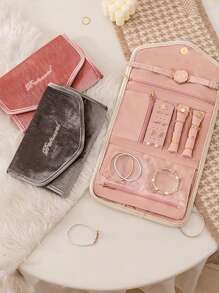 1pc Phụ kiện gấp gọn di động, Hoa tai và túi xách, 1pc Hộp đựng đồ trang sức đơn giản bằng PU, Có thể đựng đồ trang sức và những thứ khác, Thuận tiện để cất giữ và mang theo những vật dụng thiết yếu khi đi du lịch Những vật dụng thiết yếu cho kỳ nghỉ - Nhiều màu - Xem 2