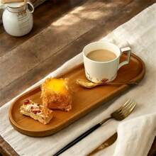 3 件相思木托盘，烘焙矩形实木托盘，椭圆形木盘，甜点盘，小吃盘，面包盘，奶酪盘，茶盘，早餐盘，用于咖啡、水果、糕点、牛奶和饼干，厨房，圣诞礼物
