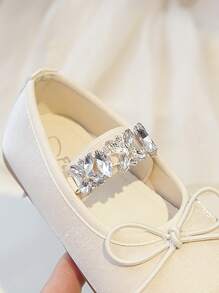 Toddler/Little Girls' Mary Jane Ballet Flats, Slip-On Style, Suitable For School, Parties And Other Occasions - Beige - View 6