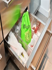 Set de 3 bolsas de almacenamiento con cordón de protección fresca, bolsas reutilizables para plátanos, tomates, lechugas para la cocina, oficina, dormitorio, cajas de almacenamiento abiertas para organización del hogar