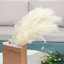 5/10/15/20 piezas Tallos de Pasto Pampa Blanco de 23 Pulgadas/58cm, agregue un estilo bohemio a su espacio. El Pasto Pampa es una opción ideal para arreglos florales, jarrones, bodas y crear un ambiente bohemio en el hogar. Decoración navideña y de boda del Día de San Valentín