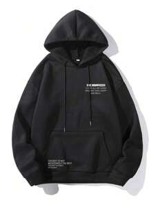 The Happiest Unisex Flannel Kangaroo Sweatshirt Jacket, Printed And New - màu đen - Xem 1