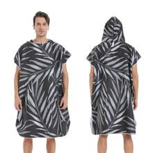 Toalha de Praia Multifuncional de Secagem Rápida e Livre de Areia, Poncho de Surf com Capuz Compacto para Adultos Homens e Mulheres, Roupa de Mergulho com Mangas Ajustáveis para Surf, Natação, Banho, Casamento, Decoração de Casa e Banheiro, Volta às Aulas