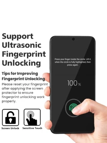 3 piezas de protector de pantalla de vidrio templado de alta definición compatible con Samsung///Redmi/Vivo/Infinix/Honor/OnePlus, vidrio templado de alta dureza, resistente a arañazos diarios, hidrofóbico y oleofóbico, amigable con la carcasa, fácil instalación, pantalla de alta definición - transparente - Ver 8