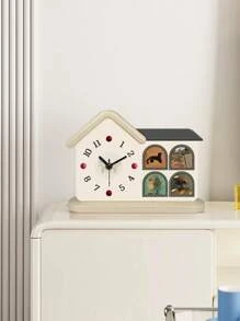 YZOK 艺术台钟，毕业礼物，适合生日礼物，送给爱人、朋友和家人的节日礼物。石英电池供电静音无滴答声，创意装饰品，高端台钟，台钟。 - 彩色 - 查看 4