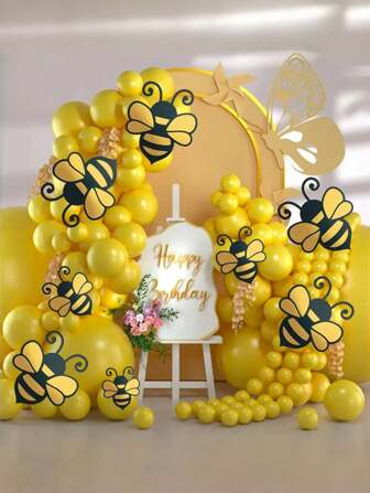 12 件 3D 蜜蜂墙饰、双层大黄蜂派对和生日装饰、现代家居墙壁艺术、房间装饰工艺品
