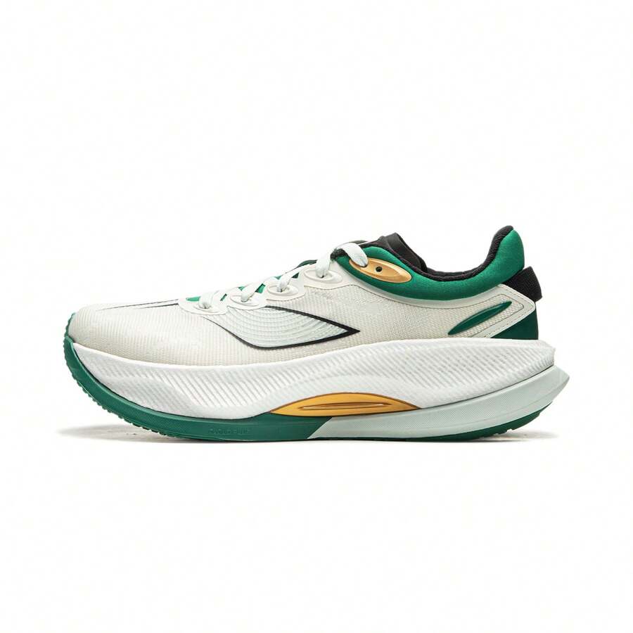 LI-NING YUEYING 4 PRO 男子专业运动跑步鞋 ARHU013 - 米白色/石綠色 - 查看 1