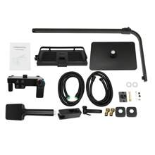 YUNRUX Rain Shower Shower Set Shower System Hand Shower And Head Shower Shower Set Shower Black - Black - View 8