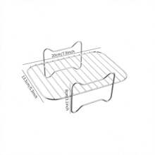 1 件不锈钢空气炸锅架配件套装，多用途空气炸锅配件烤架、烤架刷、烤架夹，兼容大多数空气炸锅，夏季户外露营烧烤必备厨房工具 - 彩色 - 查看 12