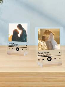 1PC Customized Acrylic Photos And Song Titles, Customized Photos, Customized Album Covers, Customized Acrylic Music Song Plaque Photos Gifts Birthday Graduation