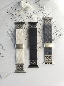 chinbersky 1 Pack Braided Stretchy Watch Bands With Metal Buckle, Chinese Band Knot – Fits 38mm 40mm 41mm 42mm 44mm 45mm 46mm 49mm Smartwatch (Women & Men), Adjustable Quick-Release Nylon Solo Loop Elastic Straps – Compatible With Series 10/9/8/7/6/5/4/3/SE/Ultra