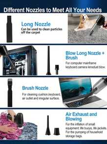 Aspirateur sans fil portatif, aspirateur de voiture portable avec filtre HEPA lavable, mini aspirateur portatif, et divers accessoires pour voitures, maisons et cuisines