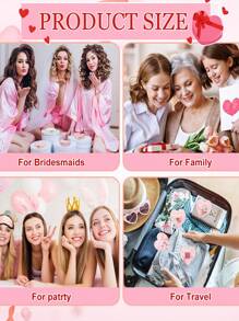 100个/50个/20个装心形首饰袋，粉色可重复密封拉链袋，可爱粉色透明零钱包，适合单身派对、婚礼季、毕业季、生日派对、迷你礼品包装……返校季 - 粉色 - 查看 8