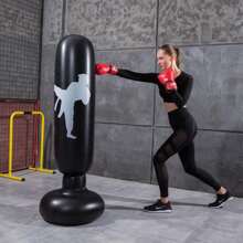 1pc Vertical Fitness Fighting Sanda Venting Anger Injection Inflatable Boxing Column Taekwondo Training Sandbag Punch Column