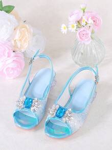 1 Pair Girls' Fashion High Heel Sandals, Suitable For Summer