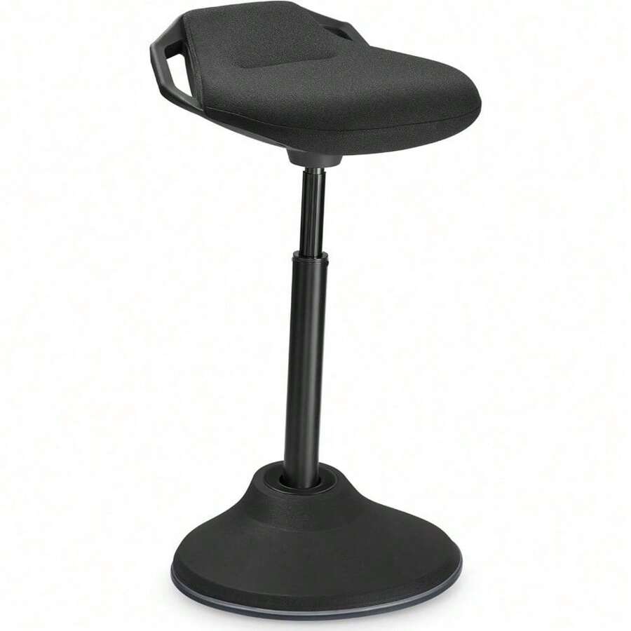 SONGMICS Taburete para Trabajar de Pie, Taburete Activo Ergonómico Ajustable, 60-84.5 cm, Silla Giratoria de Equilibrio, Negro Clásico MOSC02BK - 1 - Ver 1