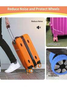 1/8 PCS Luggage Wheel Protector, Wheel Diameter 5-7.5cm Universal, For 8 Wheel Spinner Luggage Sets, Anti-Friction, Anti-Noise Luggage Cover, Luggage Protector, Vacation Travel Essentials Travel Accessories, Travel Accessories, Suitcases, Travel Essentials, Furniture Dust Covers