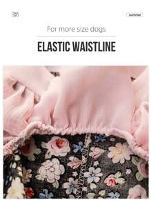 Monos con estampado floral lindo para mascotas, vestido de princesa primaveral/de verano delgado para poodle, maltés, chihuahua y otros perros pequeños