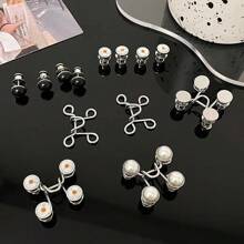 4pcs Adjustable Invisible Belt Set For Women - Instant Buckle Waist Cincher With Sparkle Decor, Suitable For Jeans And Casual Pants - Accessory