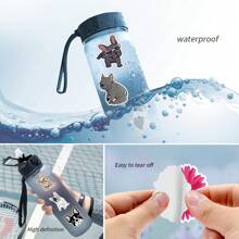50Pcs French Bulldog Stickers Vinyl Stickers Scrapbook, Journaling, Laptop, Bumper, Skateboard, Water Bottles, Computer, Phone, Cartoon, Hard Hat, Car Stickers