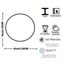 1pc herbruikbaar bloemenbord 8x8 inch ronde aluminium wandkunst voor thuis, keuken, restaurant, slaapkamer, tuin, badkamer, garage, hotel, kantoor, bar - eenvoudig op te hangen