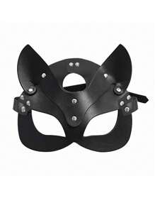 1/2 piezas Máscara de zorro de piel y anillos de cuello con forma de corazón para mujer, accesorios de ropa interior, decoración y disfraces