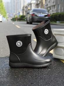 New Short Rain Boots For Men, Non-Slip Waterproof Rubber Boots For Kitchen, Car Washing, Work, Fishing, Spring And Autumn - Black - View 9